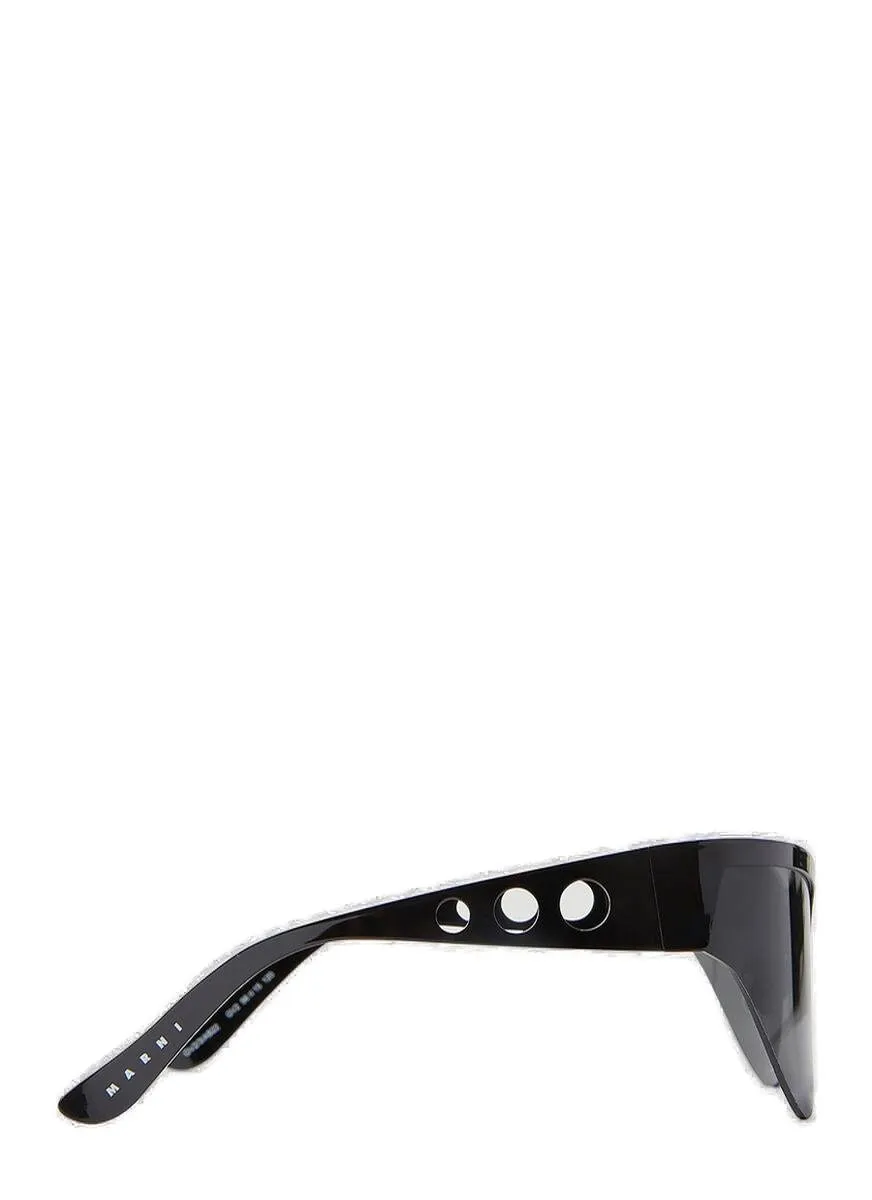 Marni Eyewear Triangular Rimless Frame Sunglasses
