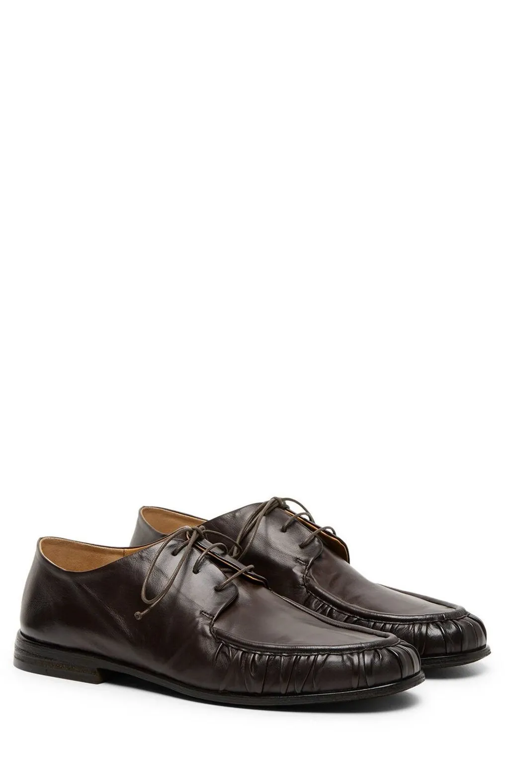 MarsÈLl Gathered Lace-Up Derby Shoes