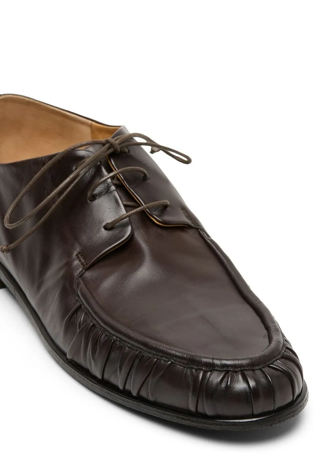 MarsÈLl Gathered Lace-Up Derby Shoes