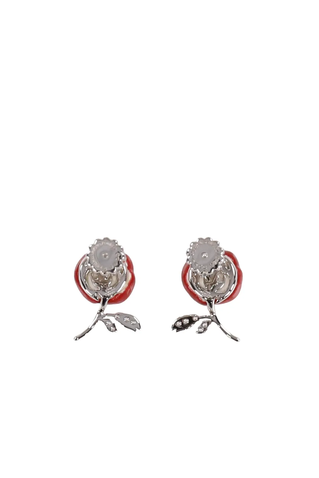 Ceramics Rose Earring / Red