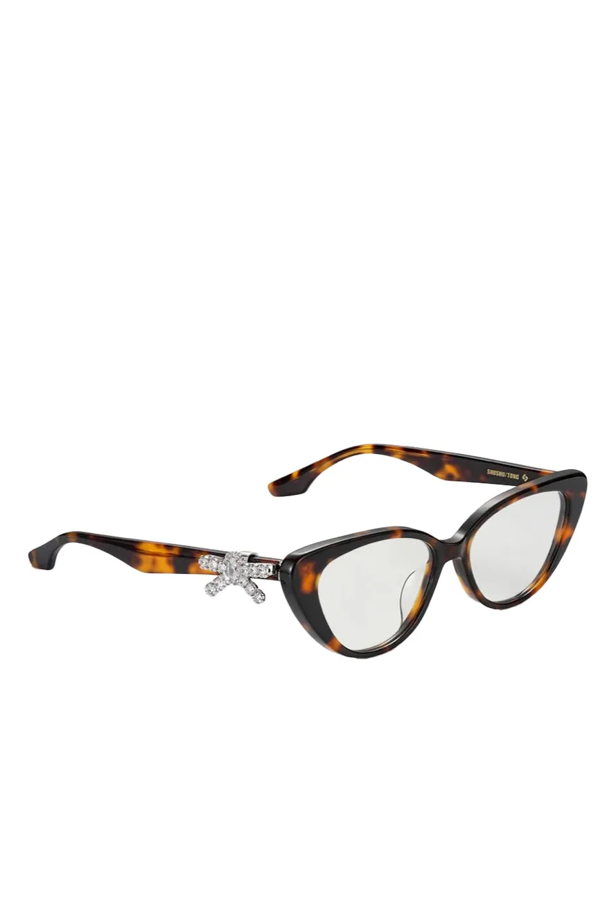 Gemstone Bowknot Glasses Side Bow / Brw