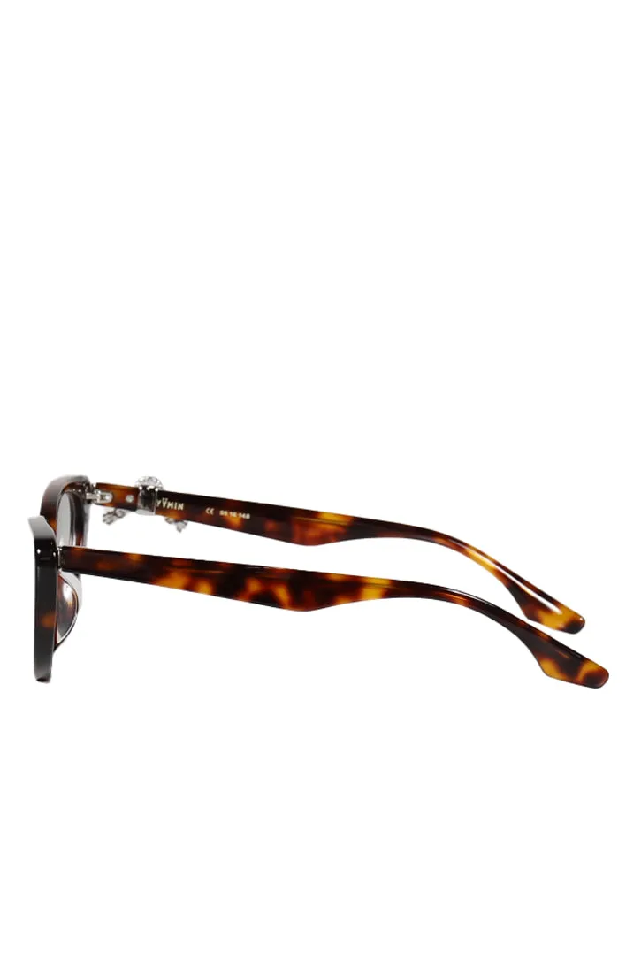 Gemstone Bowknot Glasses Side Bow / Brw