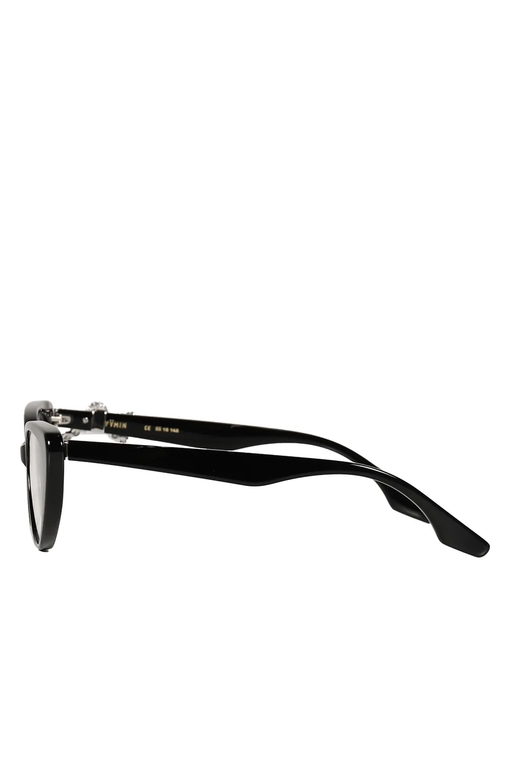 Gemstone Bowknot Glasses Side Bow / Blk