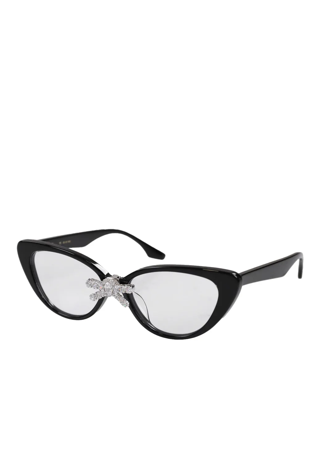 Gemstone Bowknot Glasses Middle Bow / Blk