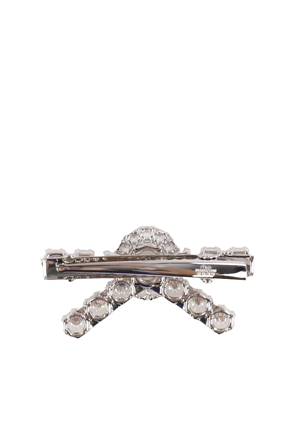 Gemstone Pave Bow Hair Pin/Sil
