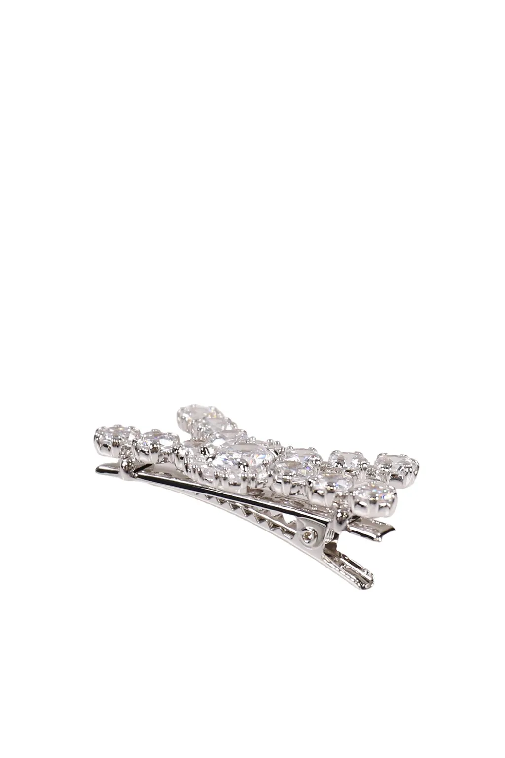 Gemstone Pave Bow Hair Pin/Sil