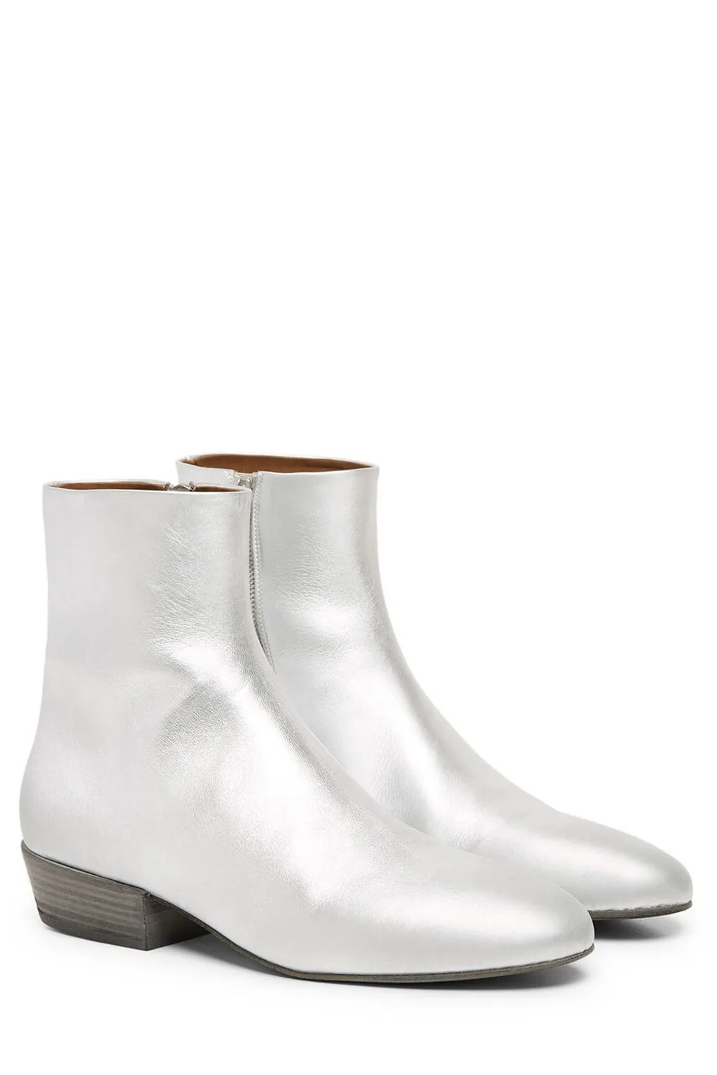 MarsÈLl Metaliic Zipped Ankle Boots