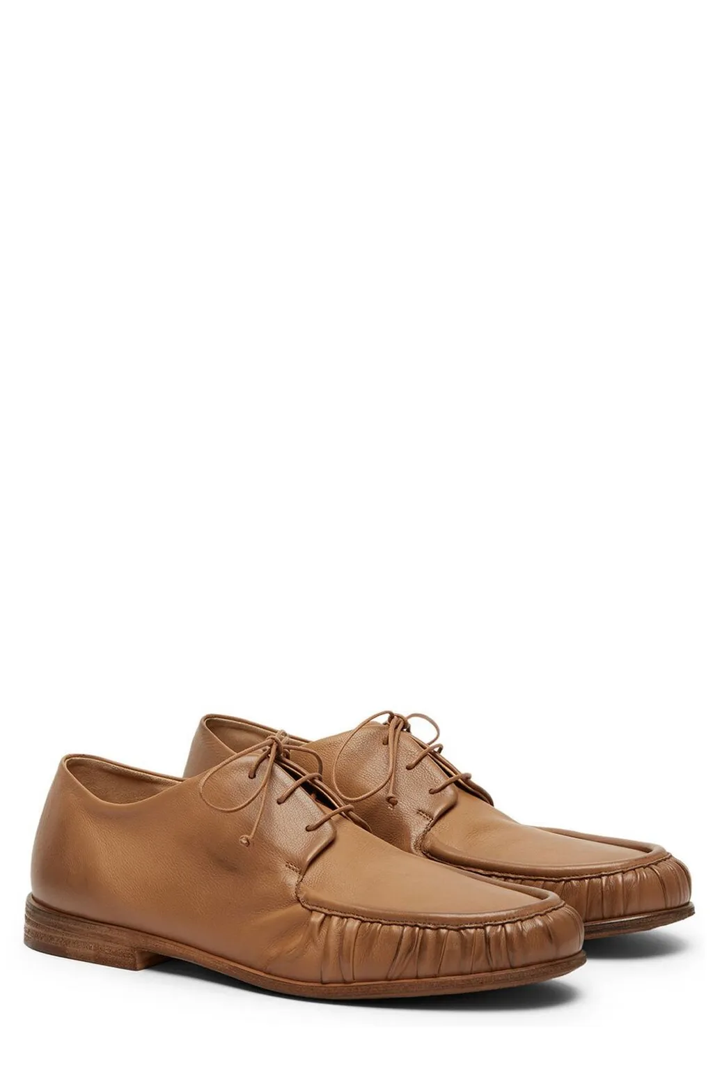 MarsÈLl Gathered Lace-Up Derby Shoes
