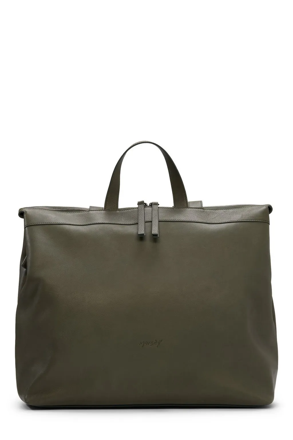 MarsÈLl Borso Logo Debossed Top Handle Bag