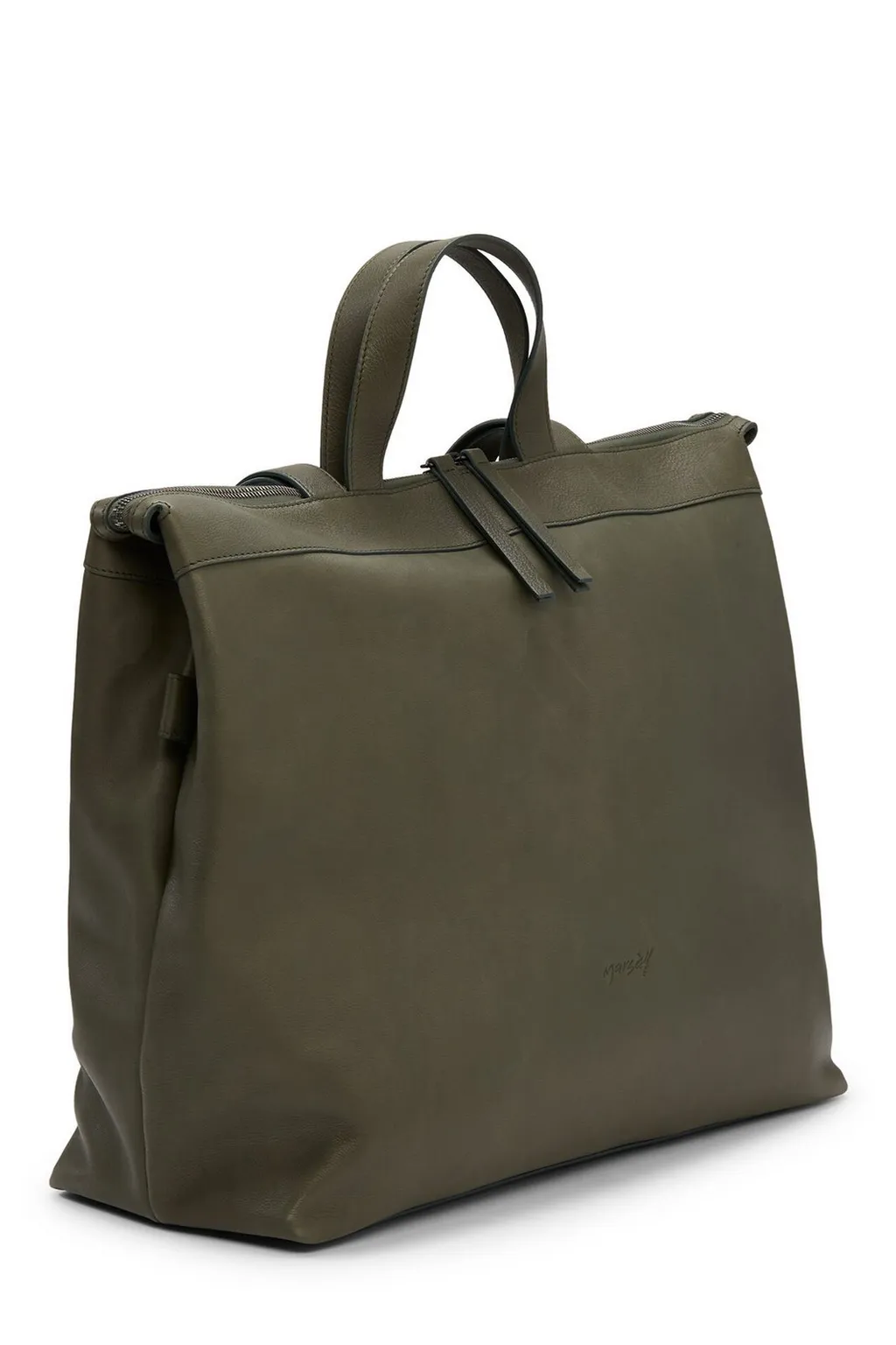 MarsÈLl Borso Logo Debossed Top Handle Bag