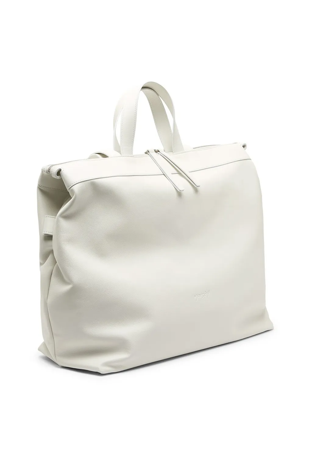 MarsÈLl Borso Logo Debossed Top Handle Bag