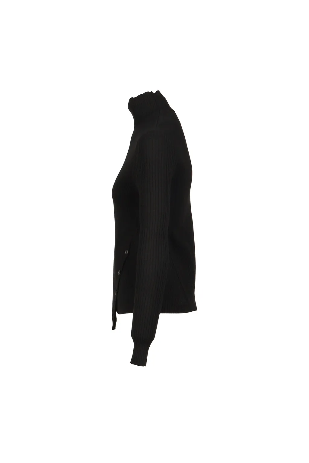 Oblique Butonned Sweater / Blk