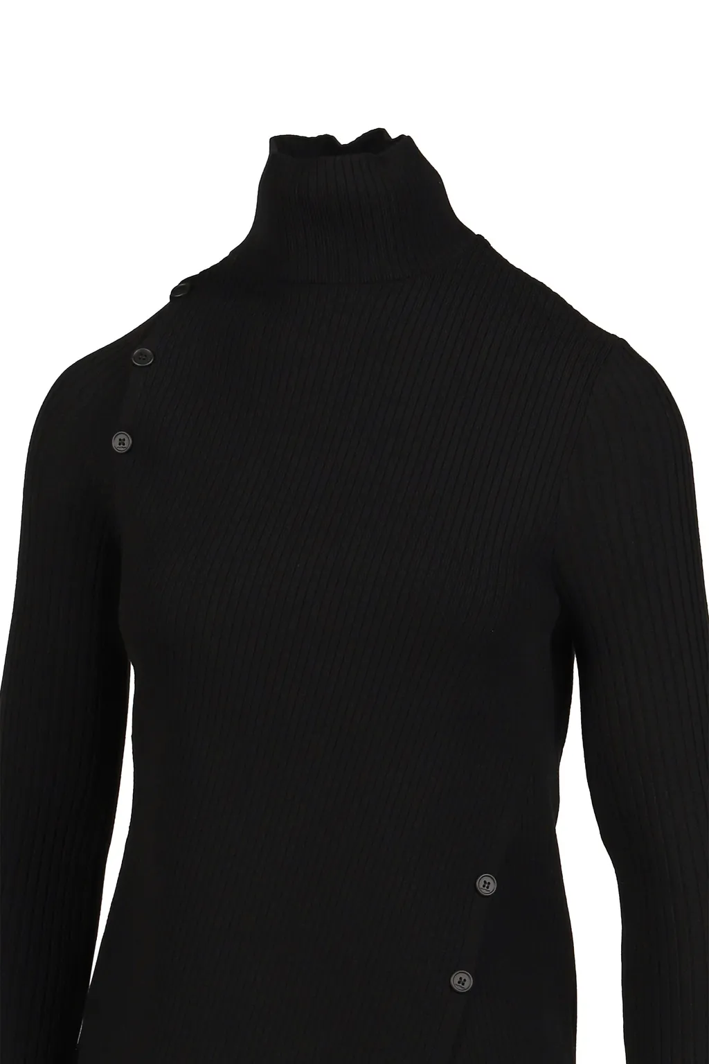 Oblique Butonned Sweater / Blk