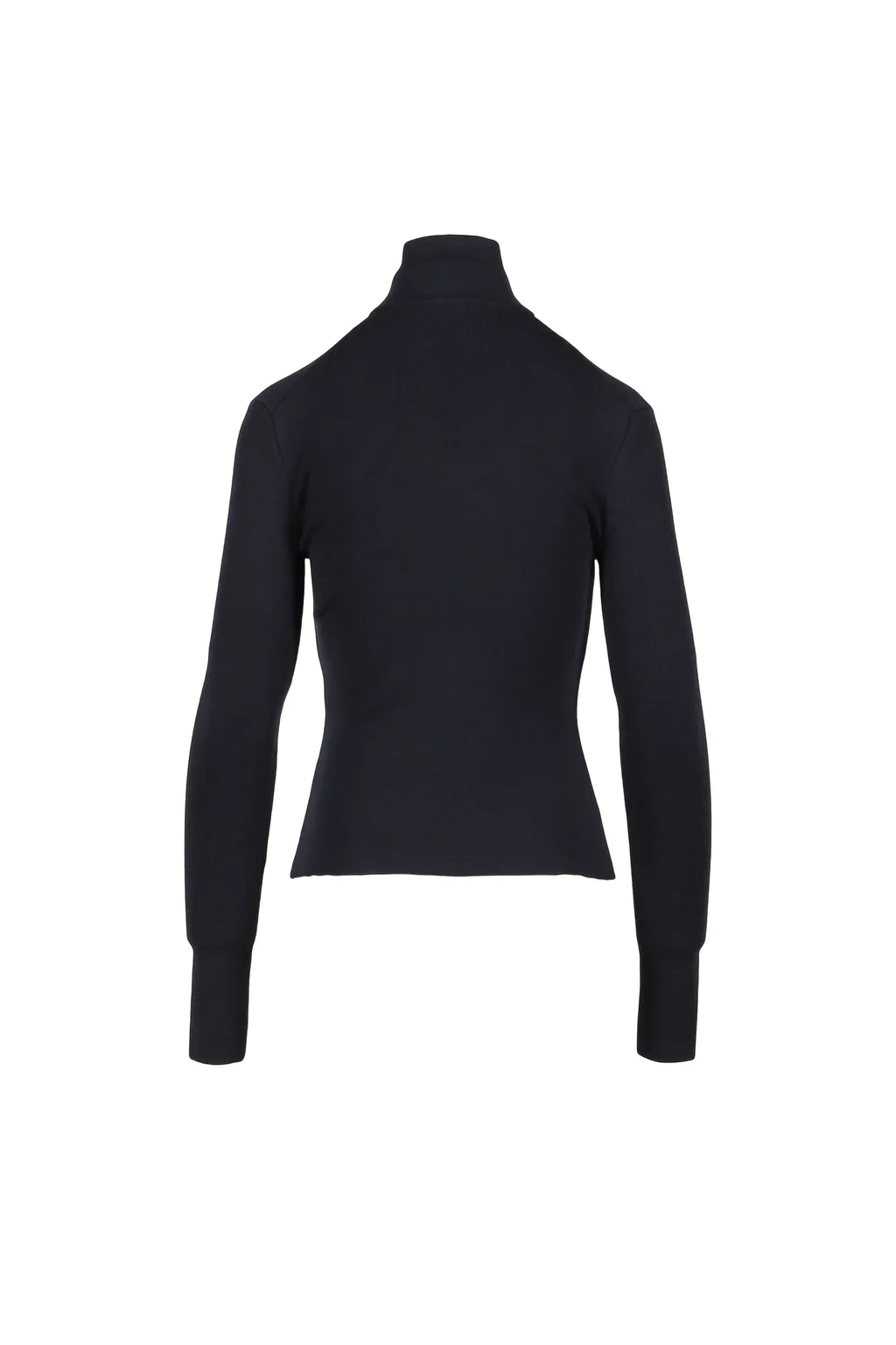 Zipped Mockneck Sweater / Nvy