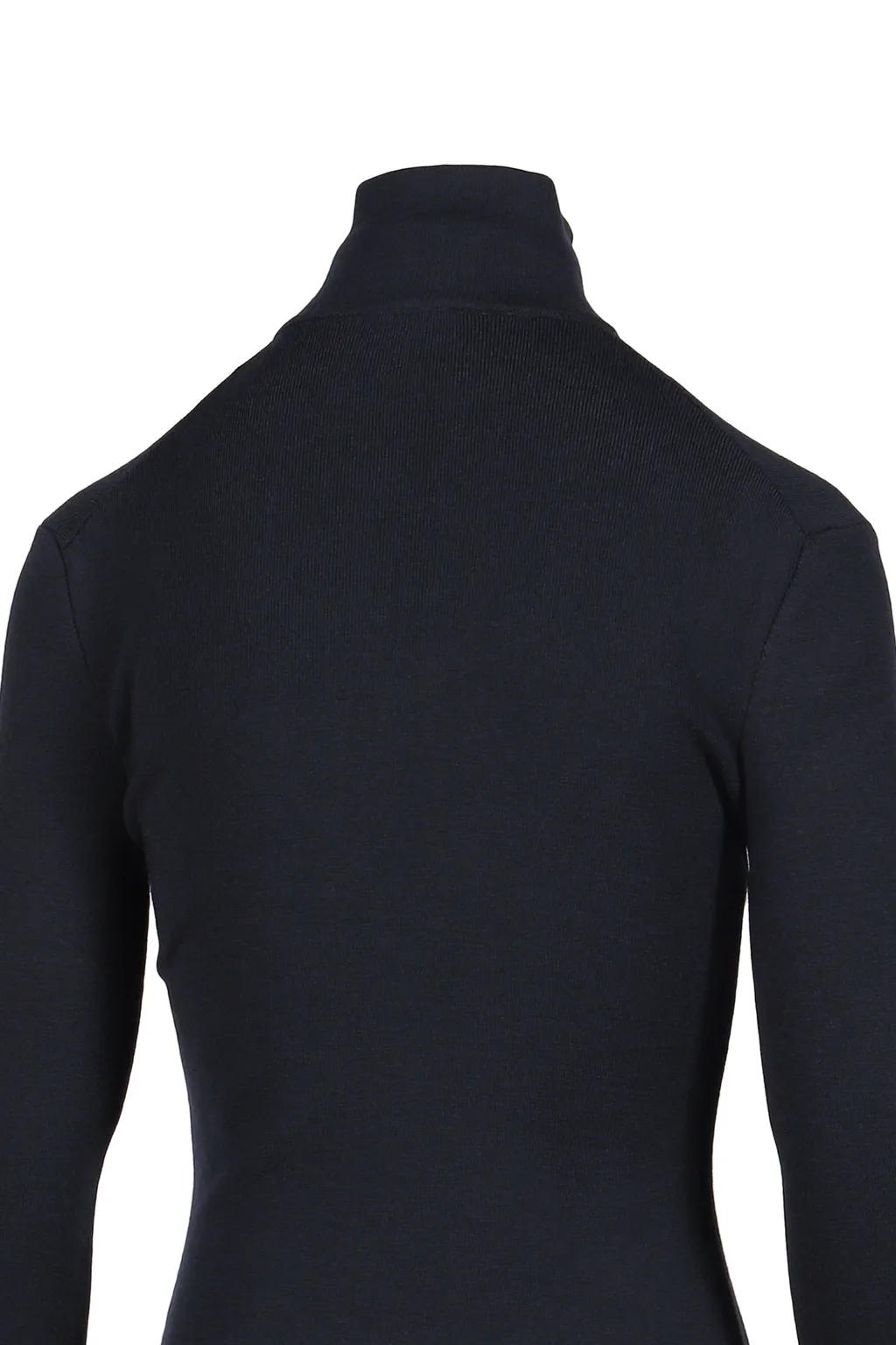 Zipped Mockneck Sweater / Nvy