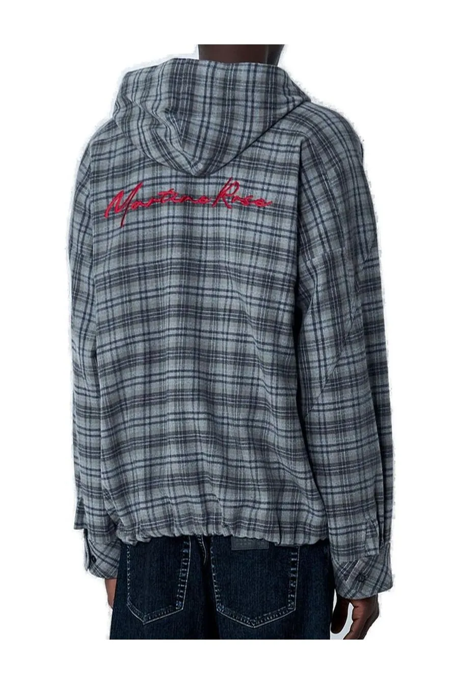 Martine Rose Check Fleece Hoodie