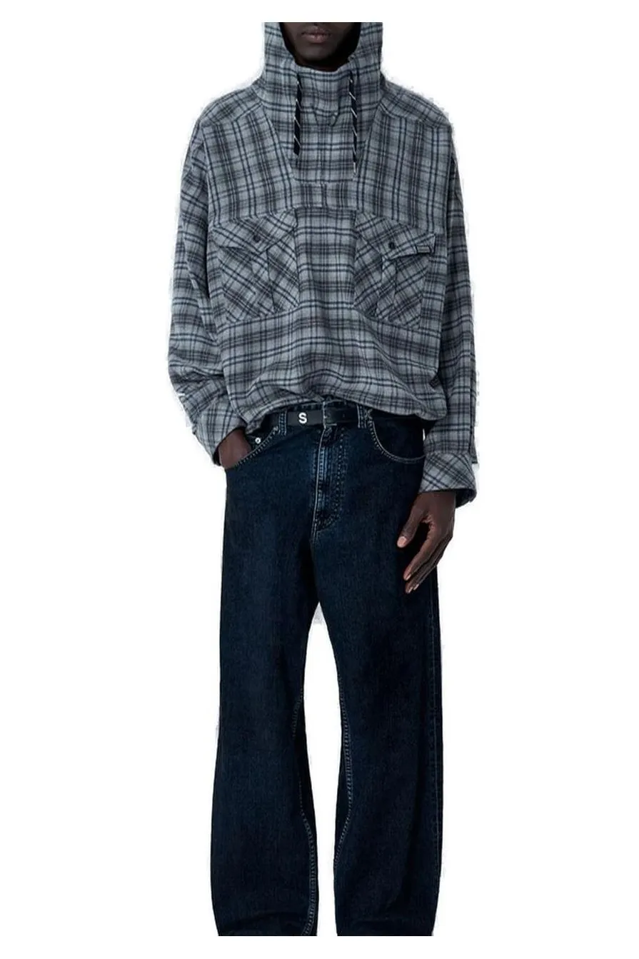 Martine Rose Check Fleece Hoodie