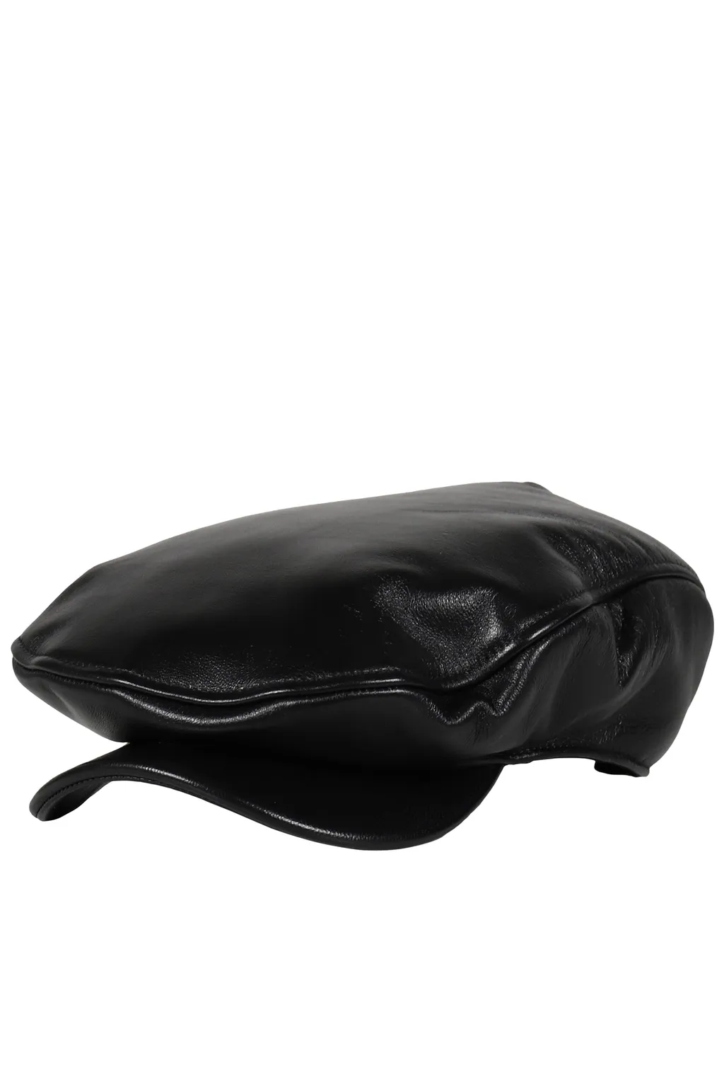 Newsboy Cap Leather / Black