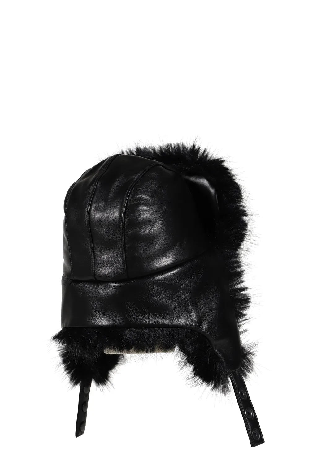 Trapper Hat Leather / Black