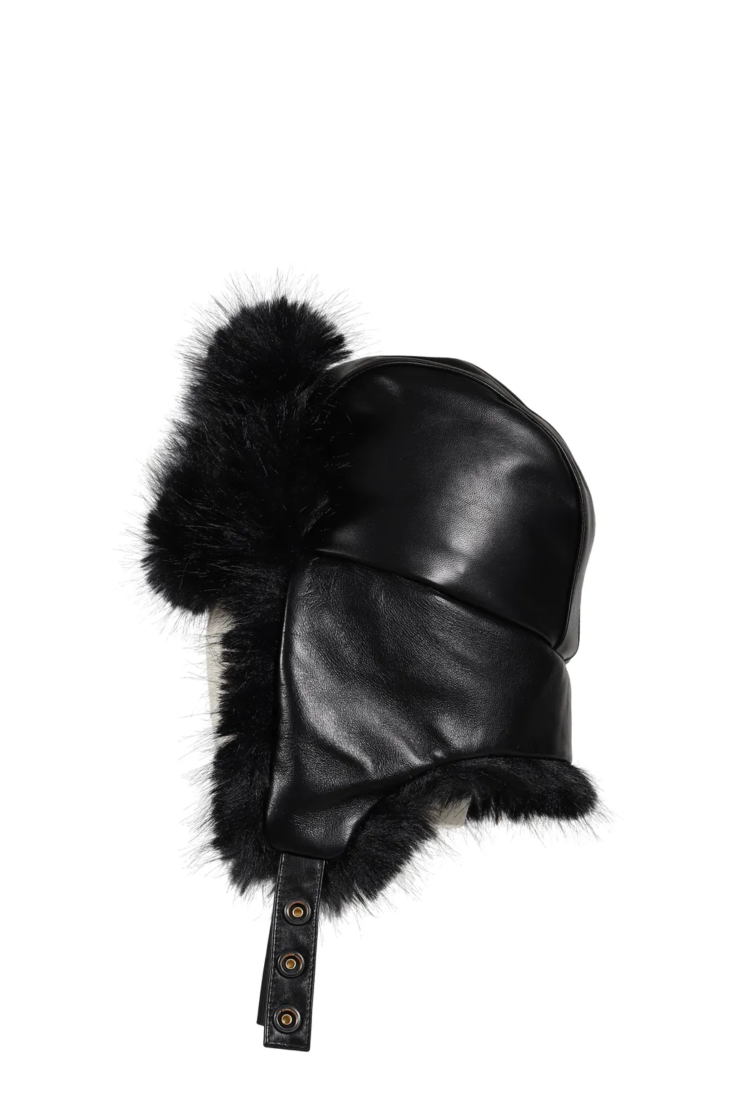Trapper Hat Leather / Black