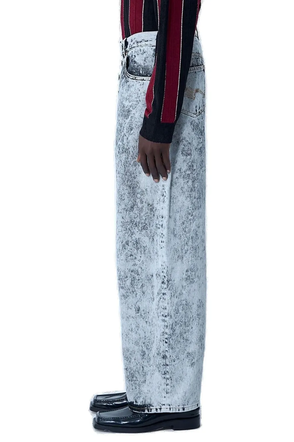 Martine Rose Acid-Wash Zip-Fly Straight Leg Jeans