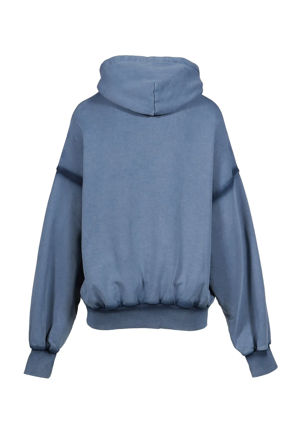 Os Shoulderless Hoodie Cut Av-Logo Blue / Blu