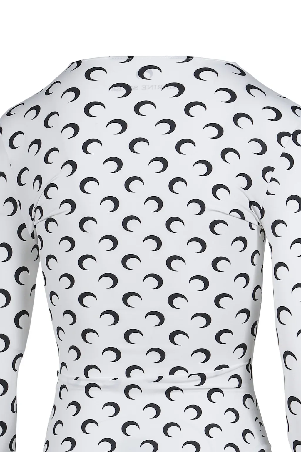 Moon Printed Jersey Ls Crewneck Top / Optical Wht