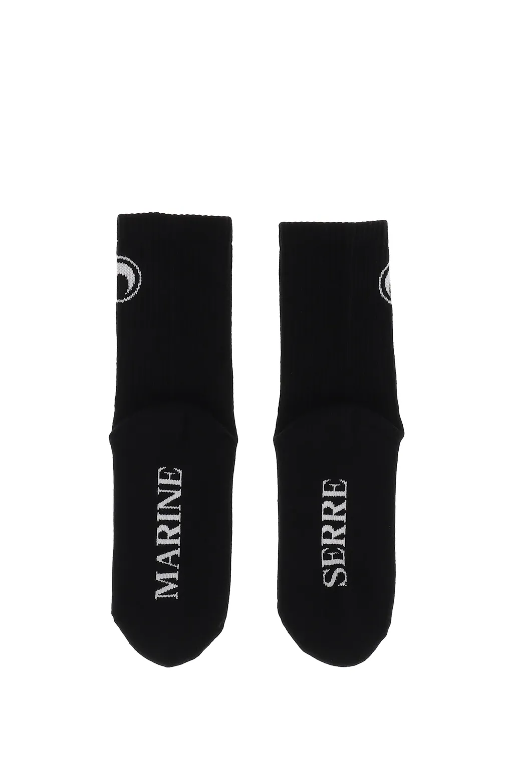 Moon Logo Knit Ankle Socks / Blk