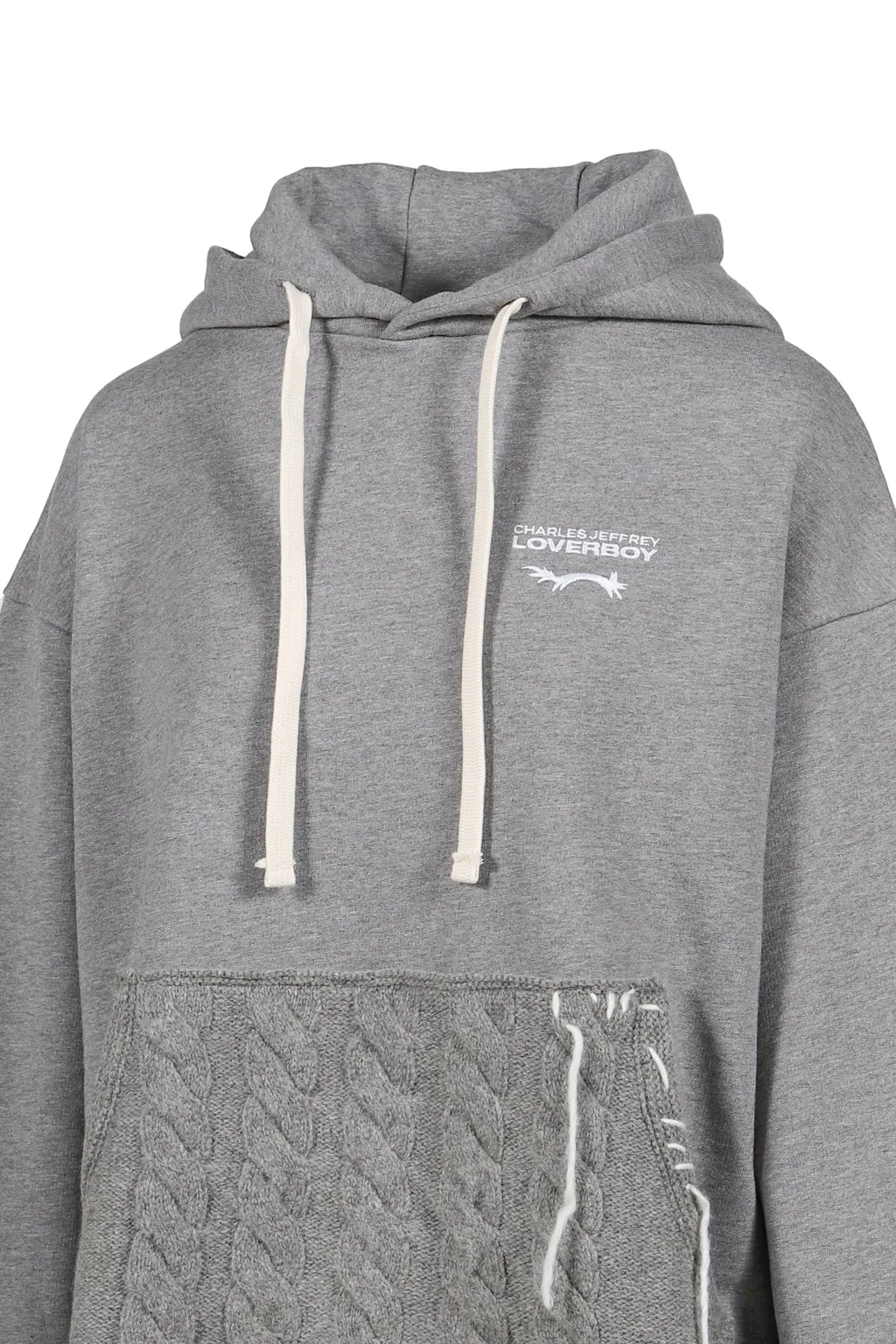 Patch Rabbit Ears Hoodie / Gry