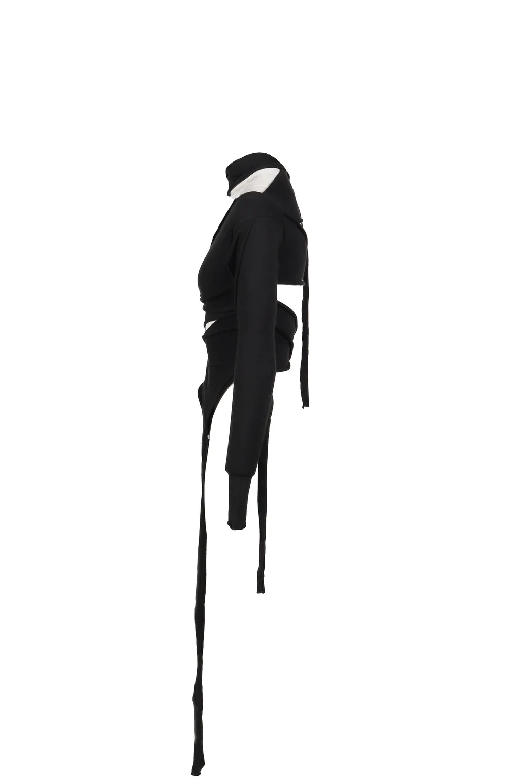 Cut-Out Knit Long Sleeve / Black