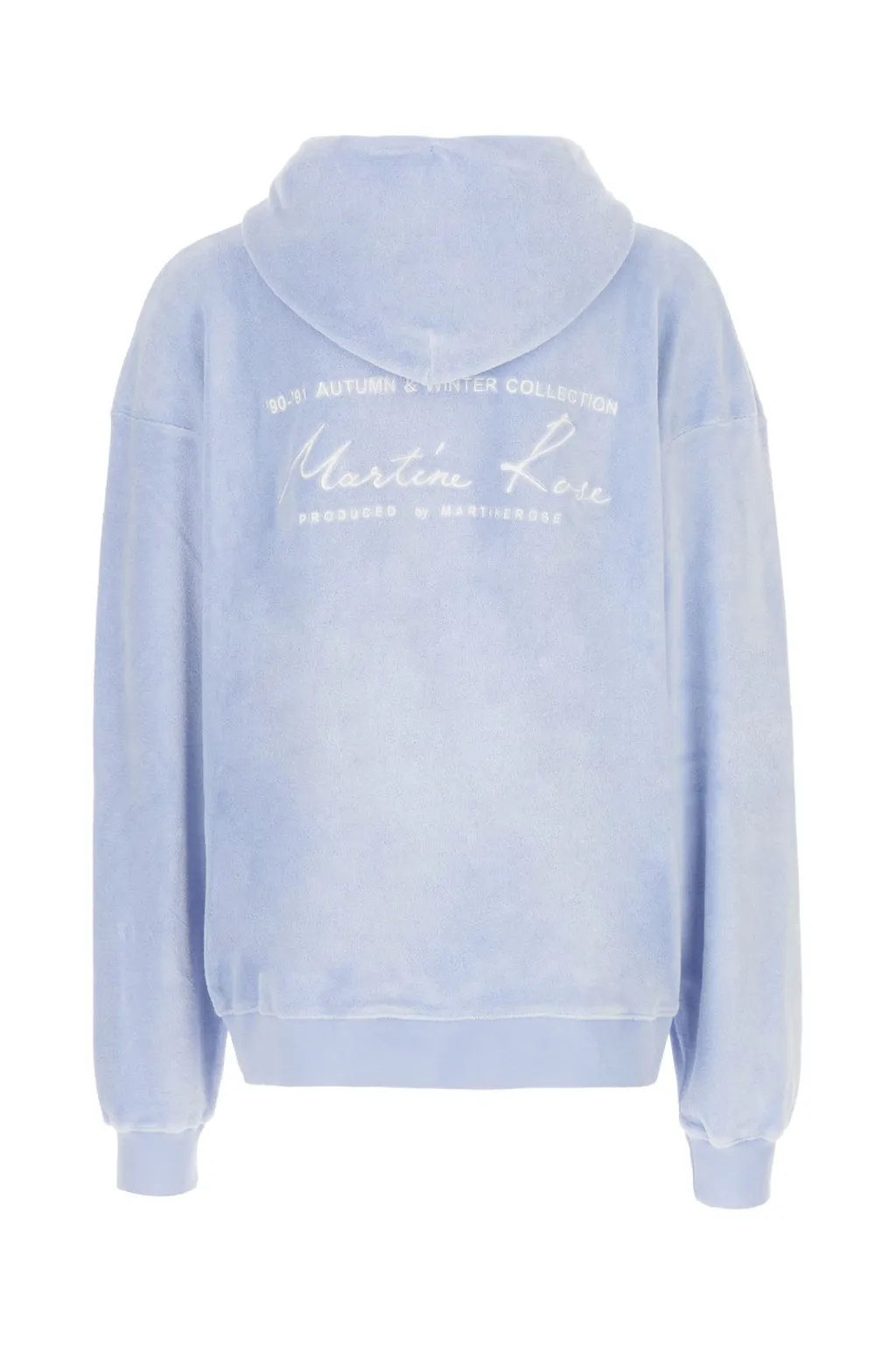 Martine Rose Drop-Shoulder Towelling-Finish Drawstring Hoodie