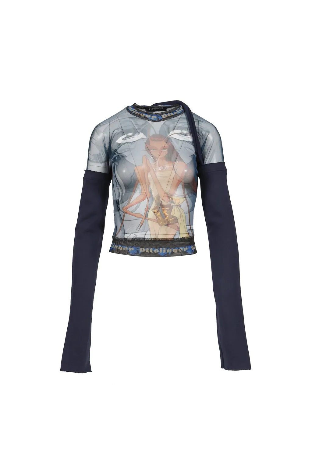Mesh Hybrid Longsleeve / Julien Ceccaldi Print