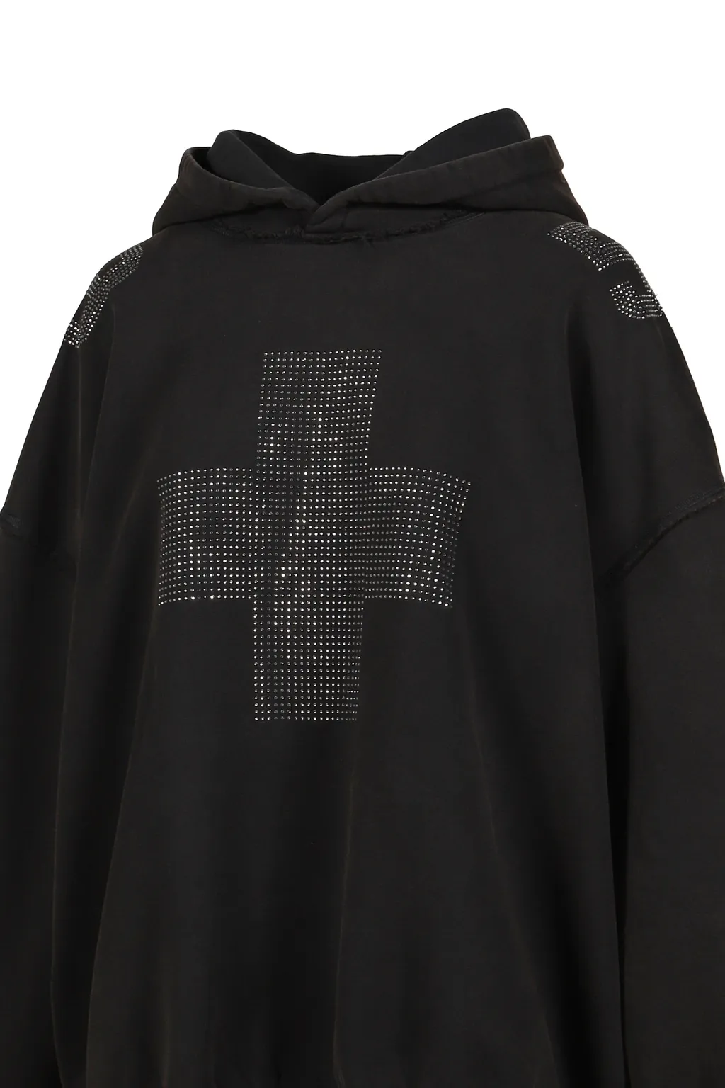 Cross Hoodie / Washed Black
