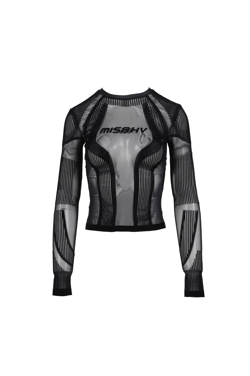 Flock Mesh Sport Longsleeve Top / Blk