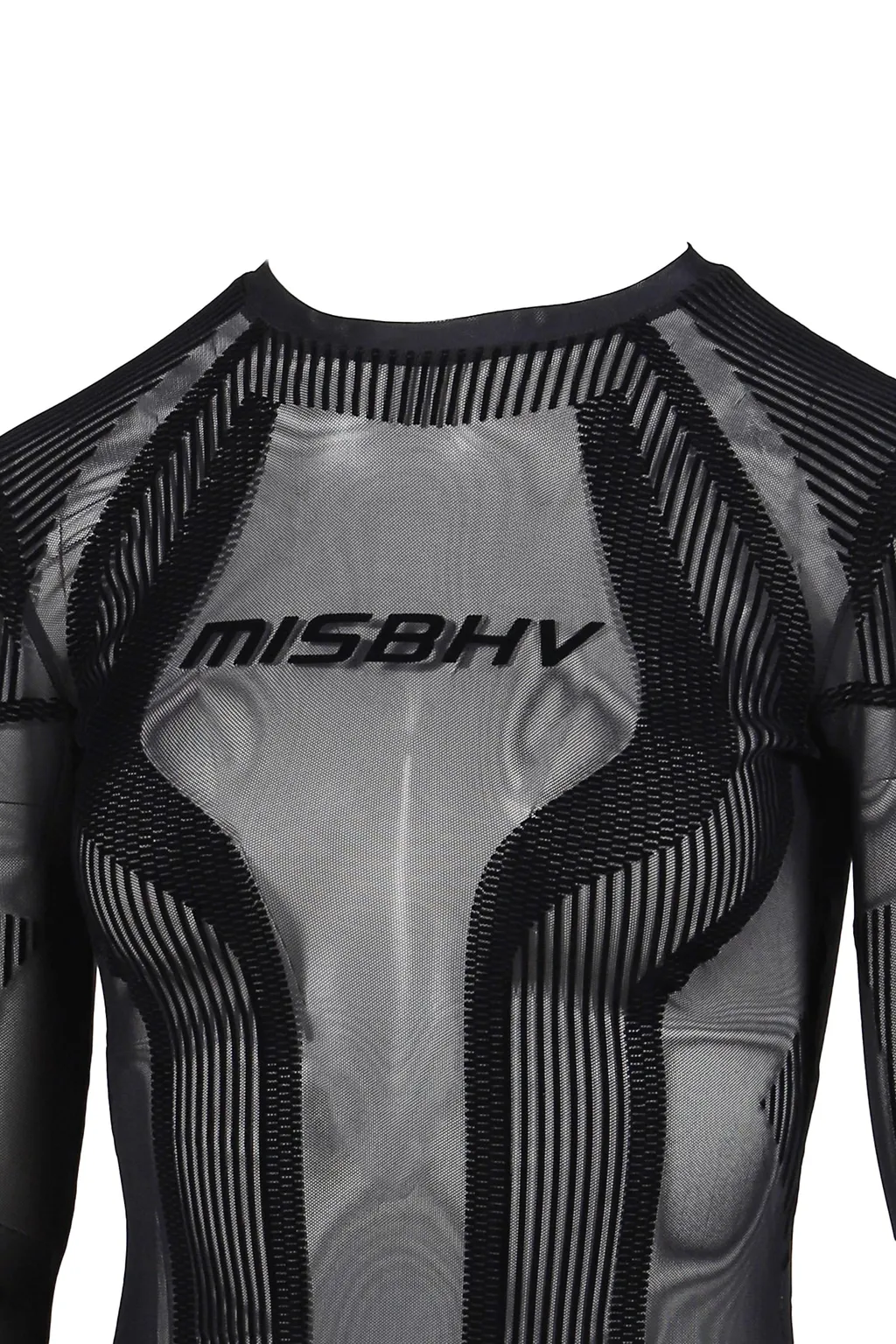 Flock Mesh Sport Longsleeve Top / Blk