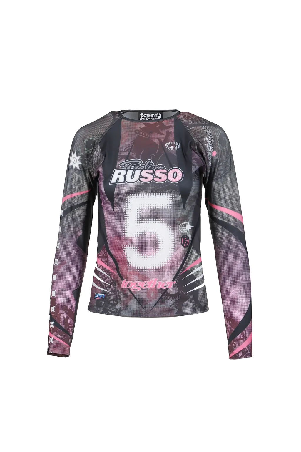 Printed Long Sleeve Fitted Top / Camo