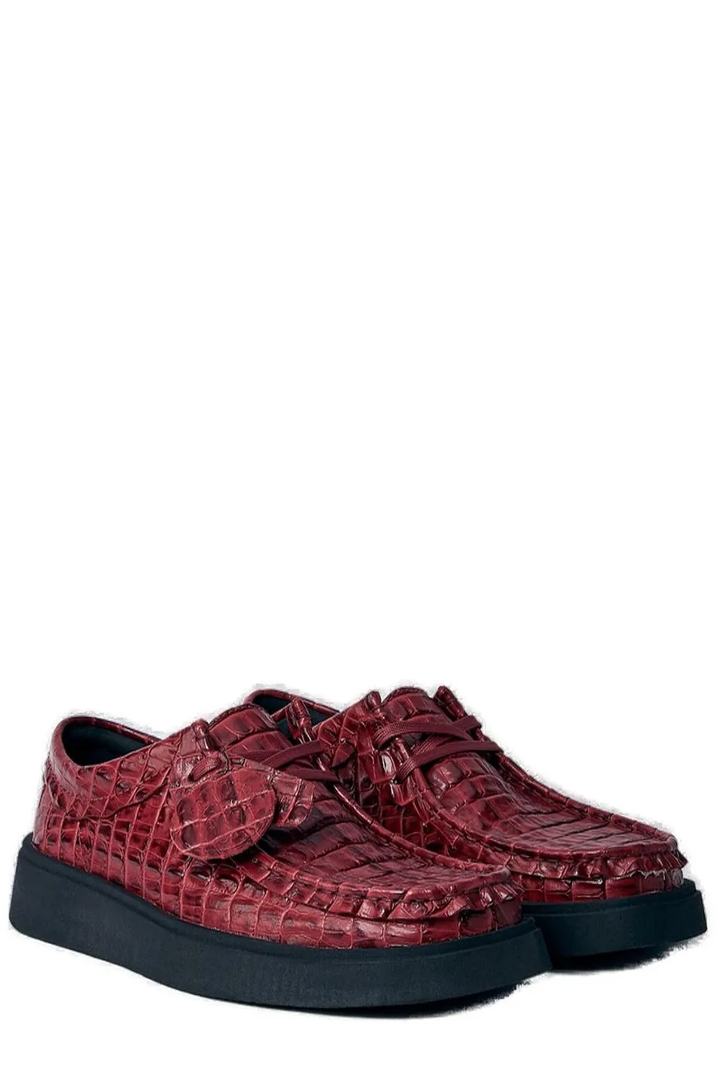 Martine Rose X Clarks Embossed Square Toe Loafers