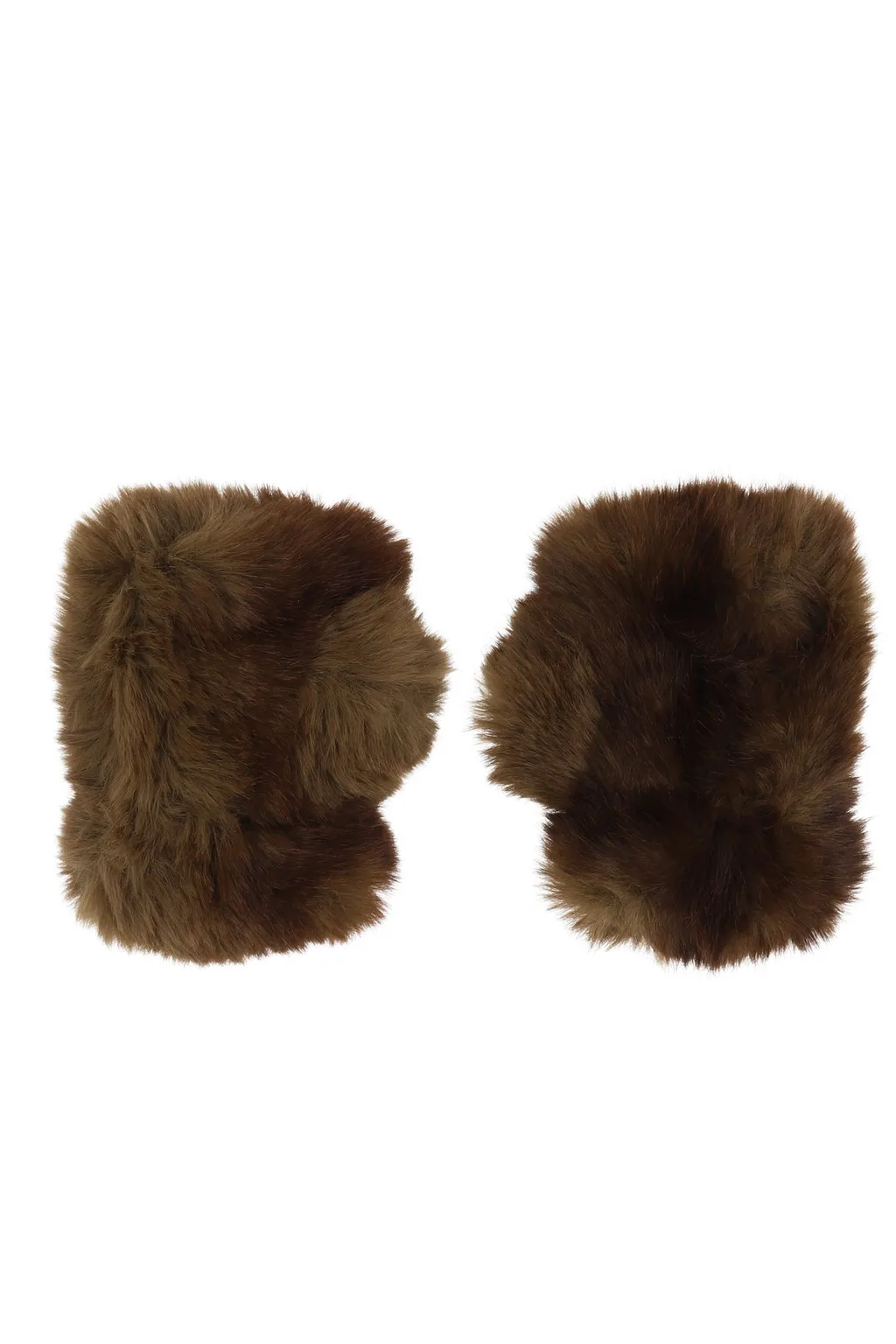 Ariel Leopard Fingerless Gloves / Mink
