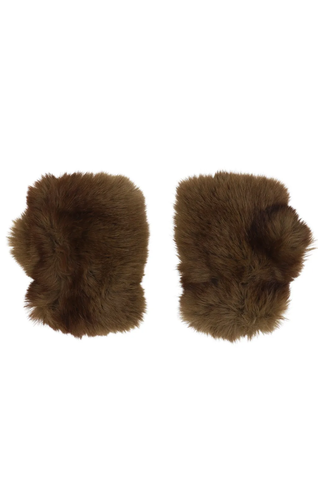Ariel Leopard Fingerless Gloves / Mink