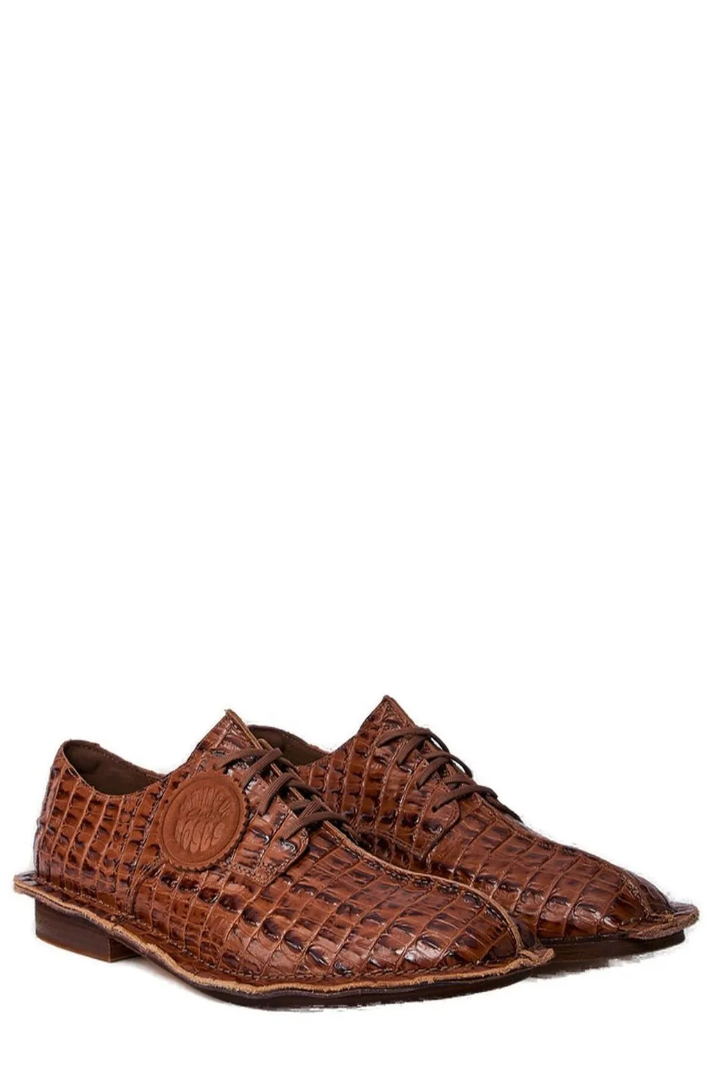 Martine Rose X Clarks Embossed Logo Patch Lace-Up Shoes