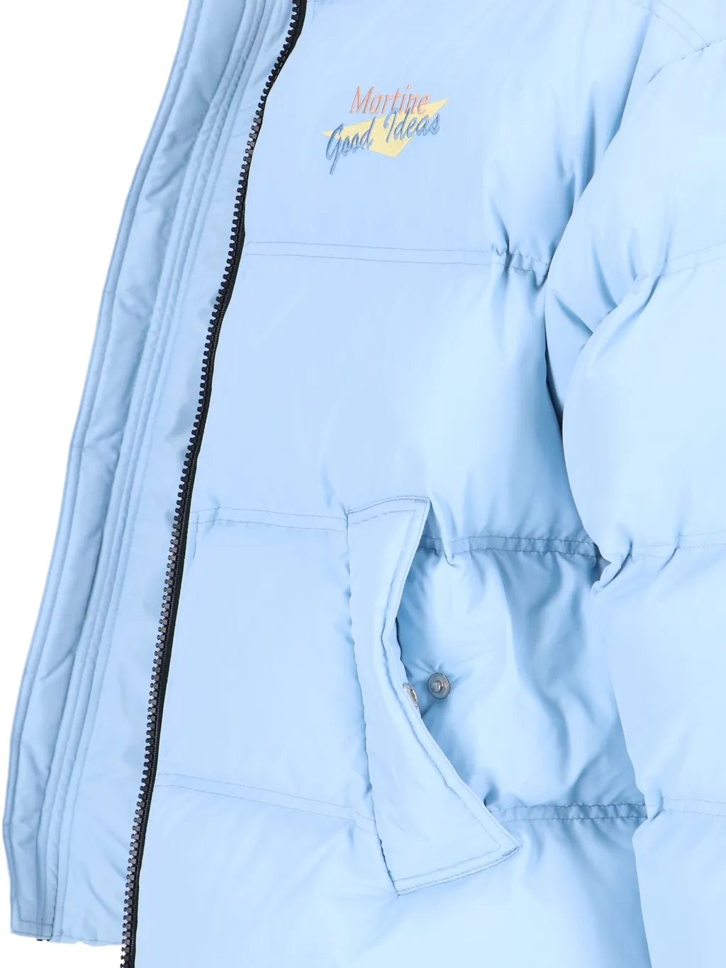 Martine Rose Logo Embroidered Zip-Up Puffer Jacket