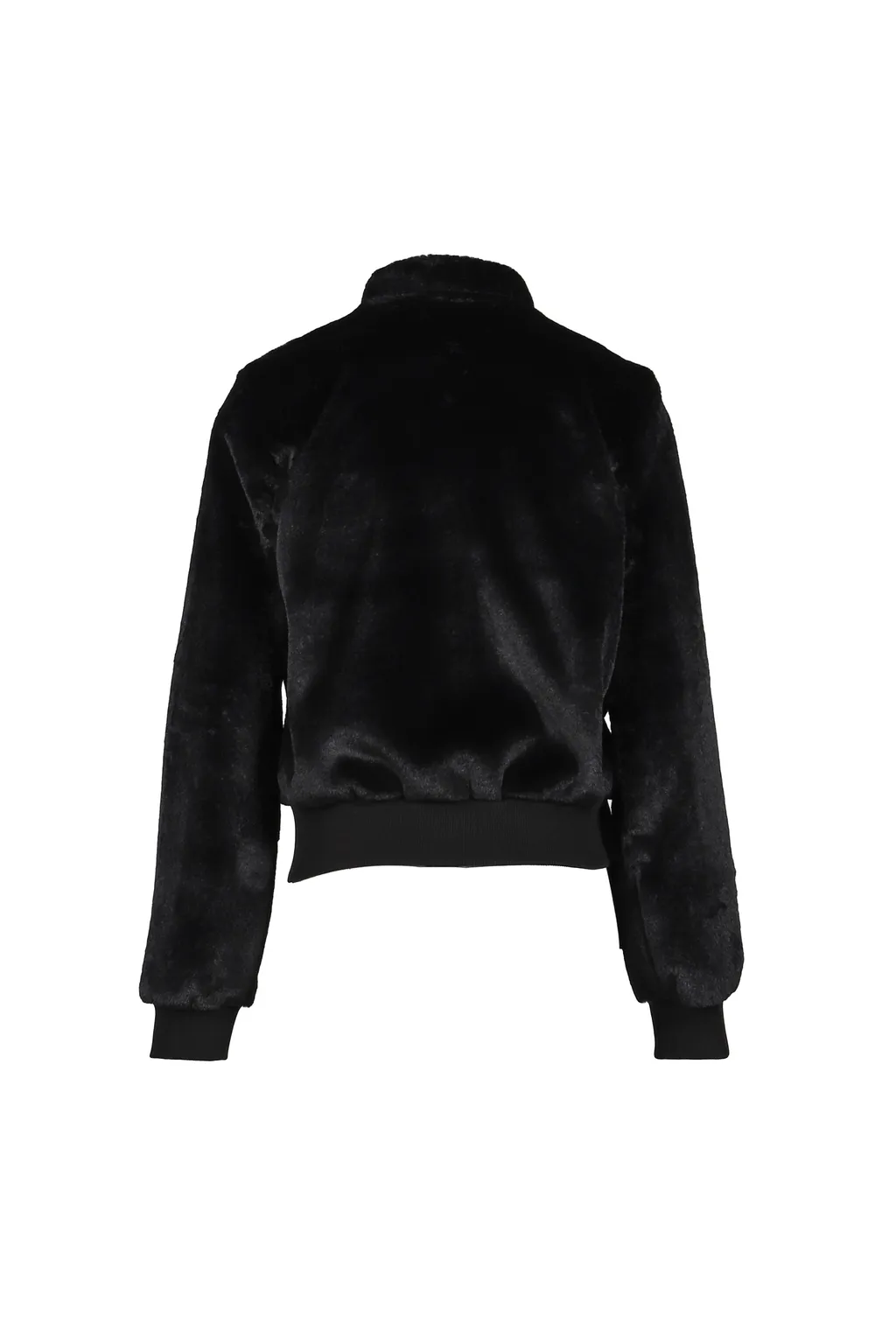Fleece Appliqu_ Zipup Jacket / Blk