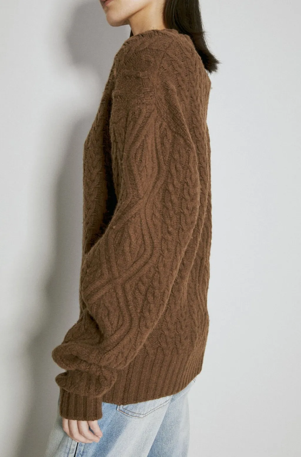 Martine Rose Cable Knit Crewneck Jumper
