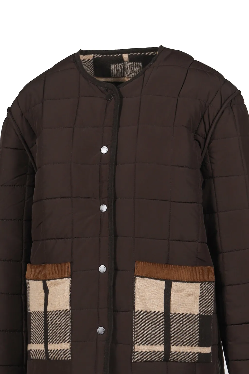 Quilted Plaid Liner Jacket