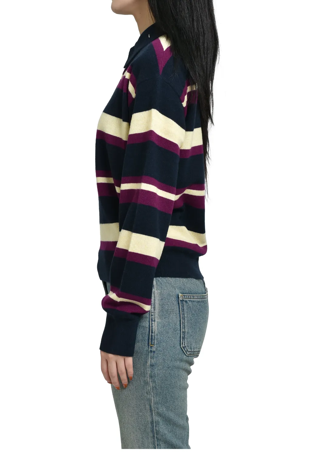 Collegiate Stripe Polo / Midnight Combo