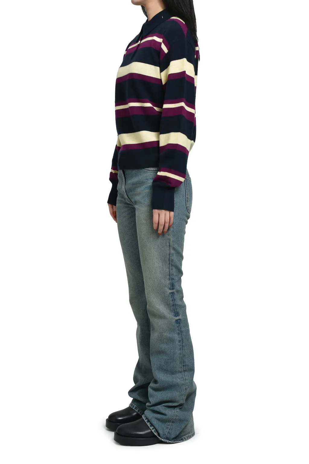 Collegiate Stripe Polo / Midnight Combo