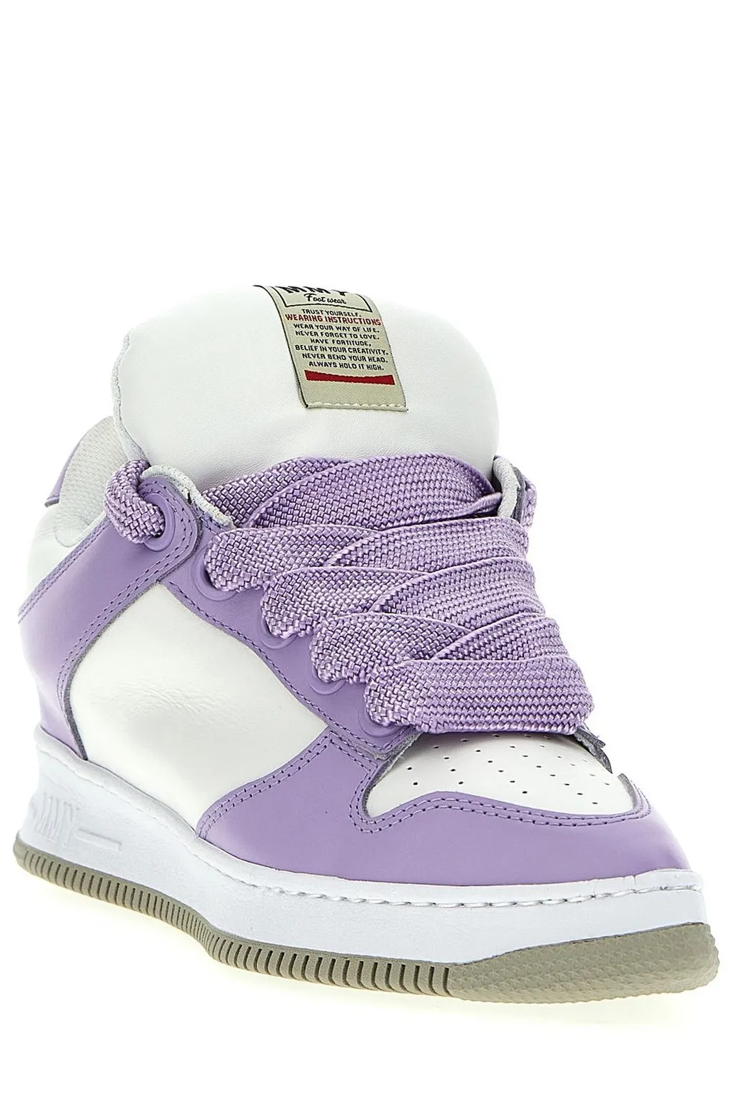 Maison Mihara Yasuhiro Rosy Pointed-Toe Lace-Up Puffer Sneakers