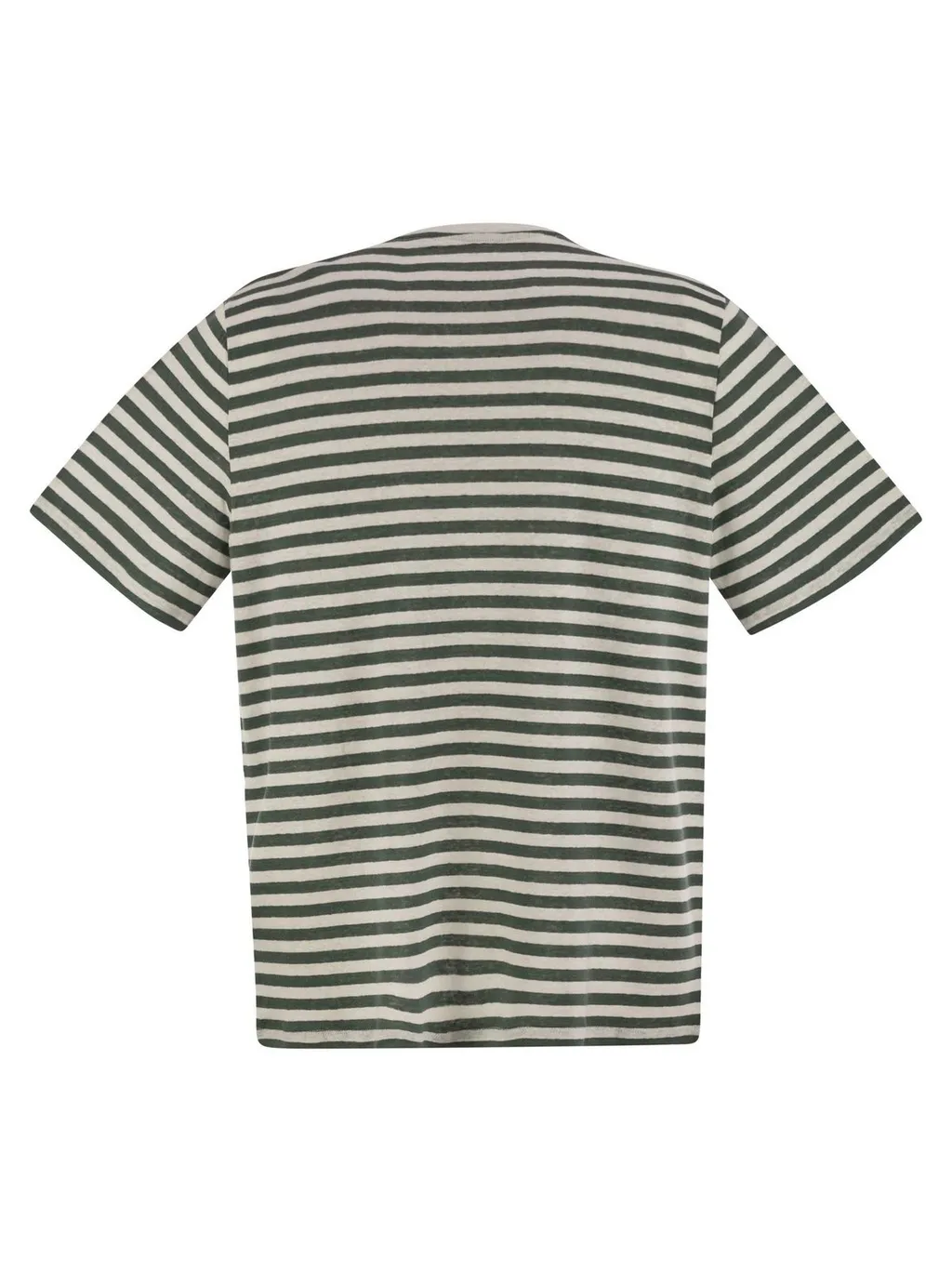 Majestic Striped Crew Neck T-Shirt