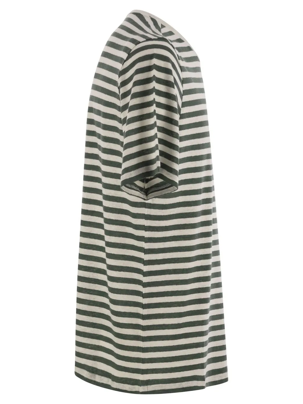 Majestic Striped Crew Neck T-Shirt
