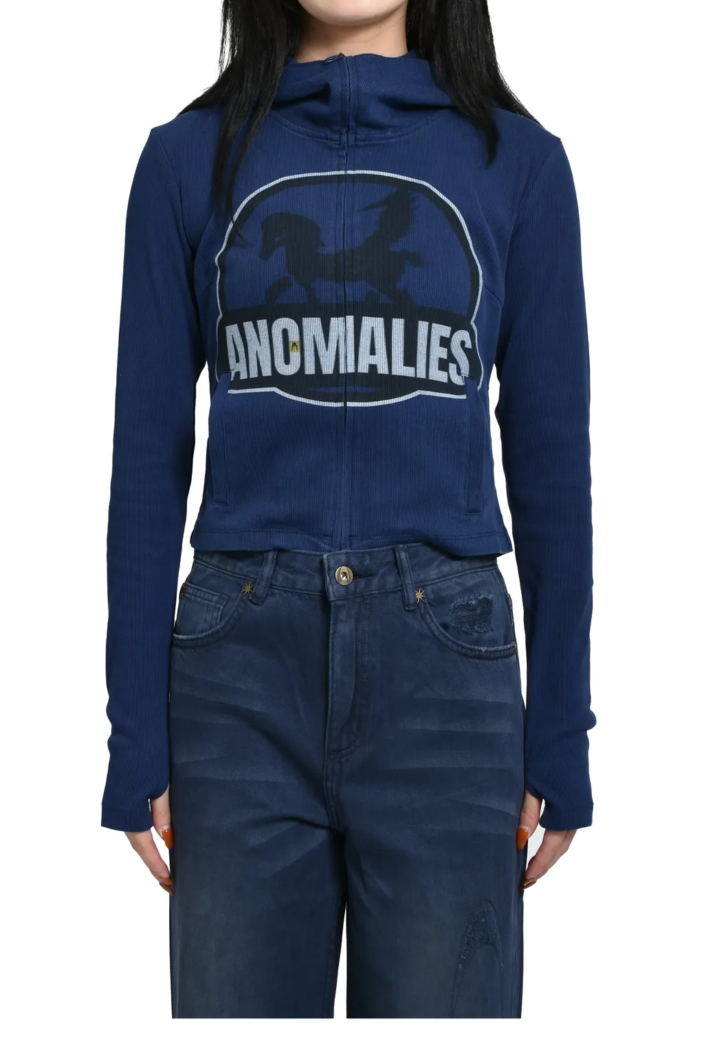 Retro Ad Pegasus Print Sport Jacket / Nvy Blu